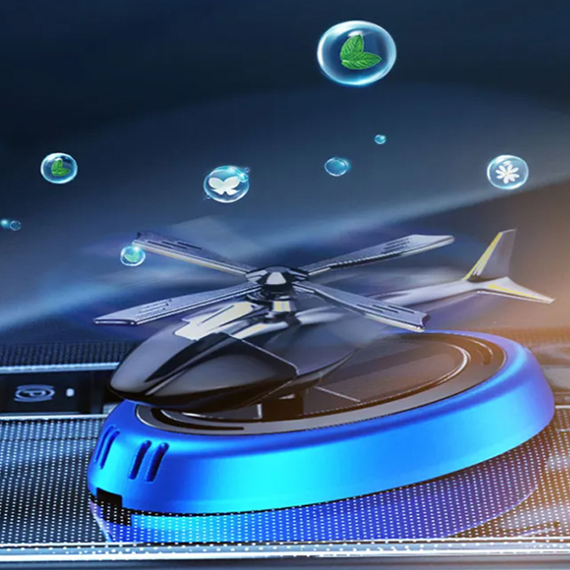 Perfume Gardenia Fragrance - Solar Rotating Helicopter Diffuser Car Air